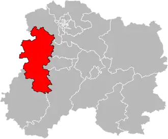 Kanton na mapě departementu Marne