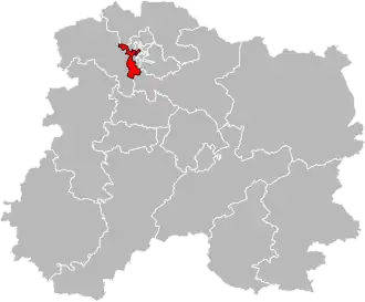 Kanton na mapě departementu Marne