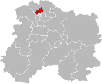 Kanton na mapě departementu Marne