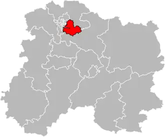 Kanton na mapě departementu Marne