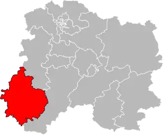 Kanton na mapě departementu Marne