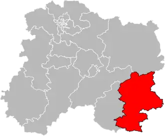 Kanton na mapě departementu Marne