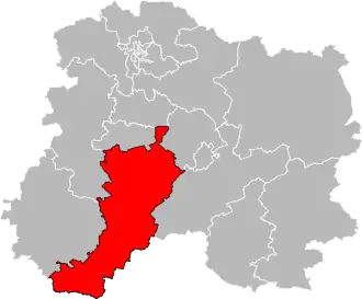 Kanton na mapě departementu Marne