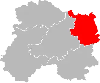 Arrondissement Sainte-Menehould na mapě departementu Marne