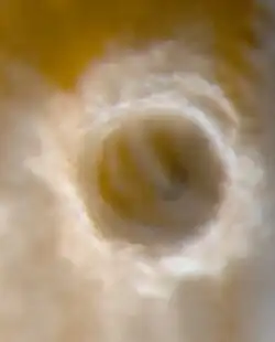 Kráter nasnímaný v zimě sondou Mars Global Surveyor