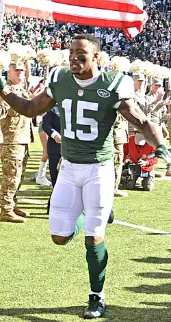 Brandon Marshall v dresu týmu New York Jets
