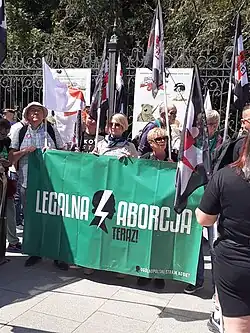 Protest za legalizaci potratů, červen 2023