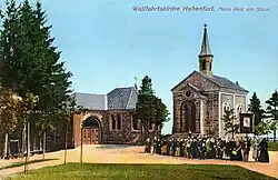 Poutní areál na pohlednici z roku 1900