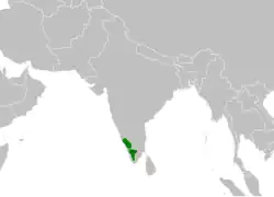 Rozšíření charzy jižní (zeleně).