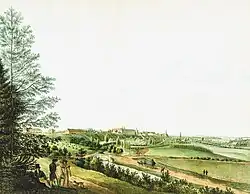 Martin Tejček: Zámek Žamberk od východu (1822)