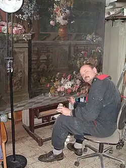 Martin Zálešák při práci..