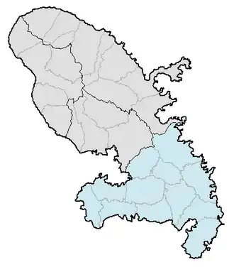 Arrondissement Le Marin na mapě Martiniku