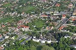 Letecký pohled na Martonvásár