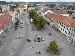 Pohled z věže na Masarykovo náměstí