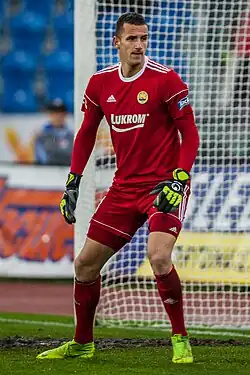 Matej Rakovan v dresu FC Fastav Zlín v říjnu 2019