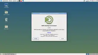 Fedora Linux s MATE ve verzi 1.26