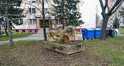 Skulptura v ulici Spáčilově