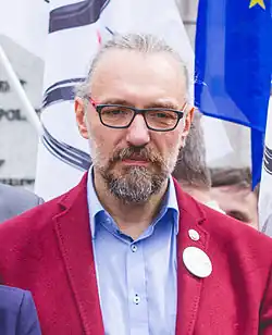 Kijowski na demonstraci, 2016