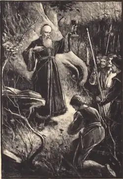 Matouš Ulický na ilustraci básnického cyklu Adolfa Heyduka Za volnost a víru od Jakuba Schikanedera (1883)