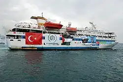 Loď Mavi Marmara organizace IHH během konvoje do pásma Gazy