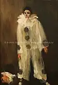 Pierot (olej na dřevěná desce)