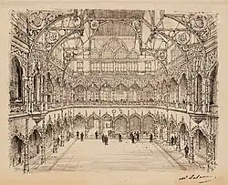 Maxime Lalanne: Interiér burzy, asi 1886