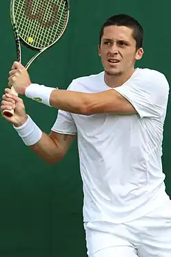 Harold Mayot v kvalifikaci Wimbledonu 2023
