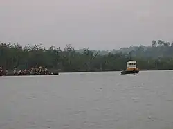 Laguna Banio v provincii Nyanga