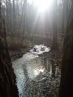 Meandrující Kunratický potok