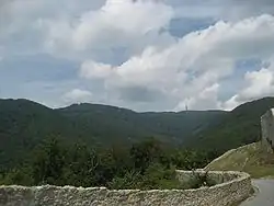 vrchol Sljeme s vysílačem od Záhřebu