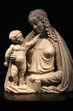 Madona s dítětem, původně z náhrobku Philiberta Chalonského