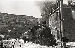 Železniční stanice Battir kolem roku 1948