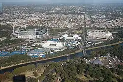 Parky Yarra a Melbourne ve Středisku melbournského sportu a zábavy