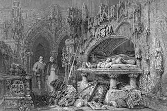 Vnitřní pohled na opatství, 1835