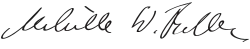 Melville Fuller – podpis