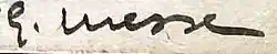 Giovanni Messe – podpis