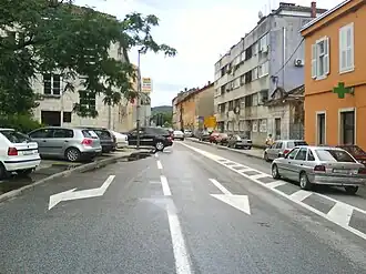 Silnice D9 ve městě Metković