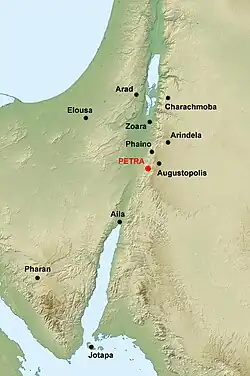 Arcidiecéze Petra na mapě