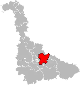 Kanton na mapě departementu Meurthe-et-Moselle