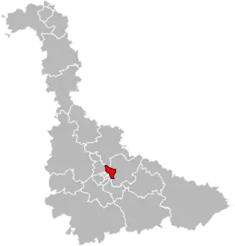 Kanton na mapě departementu Meurthe-et-Moselle