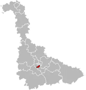 Kanton na mapě departementu Meurthe-et-Moselle