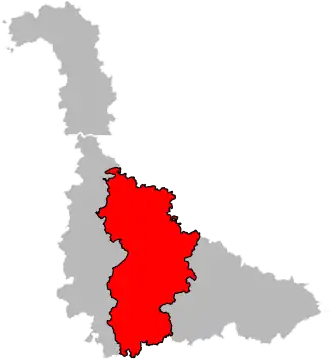 Arrondissement Nancy na mapě Meurthe-et-Moselle