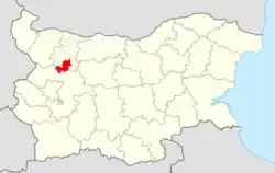 Obština na mapě Bulharska