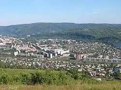 Pohled na město z ptačí perspektivy