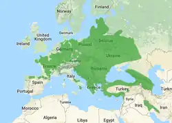 Mapka s rozšířením