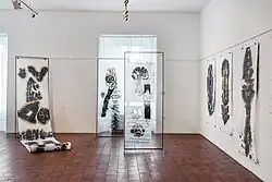 instalace z výstavy Kniha prostor pro grafiku (2017)