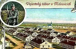 Pohlednice vojenského tábora z roku 1908