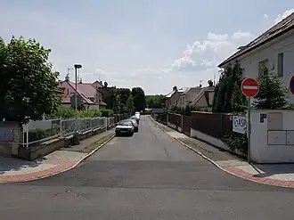 Milovická ulice od severu