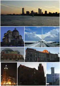 Koláž dominant a turistických atrakcí města