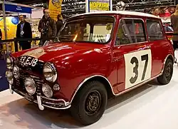 Mini Cooper S se kterým Paddy Hopkirk zvítězil v roce 1964 na Rallye Monte Carlo